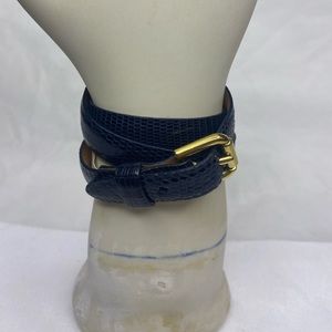 Ralph Lauren lizard wrap bracelet-navy